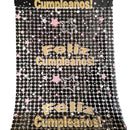 Cortina Negra Feliz Cumpleaños 2 Metros Big Party