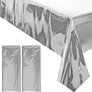 Mantel Metalico Plateado 137 X 183 Cm 1 Unidad Big Party
