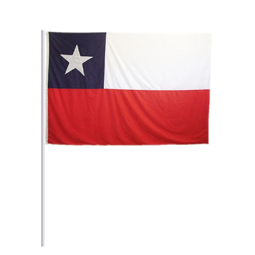 Bandera Chile 60 X 90 Palito Cotillón 1 Un