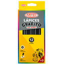 Lápiz Grafito 2 Hb Hexagonal Sin Goma Caja 12 Un