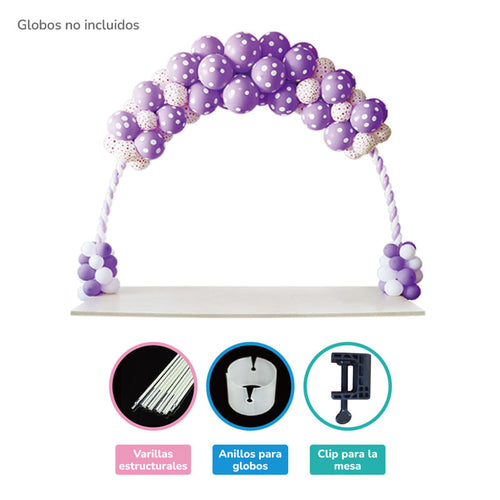 Set Arco De Globos Para Mesa 2.5 Metros Fiestamania