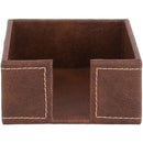 Servilletero 13,5X13,5X6,5 Cm Canela Ecocuero