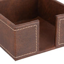 Servilletero 13,5X13,5X6,5 Cm Canela Ecocuero