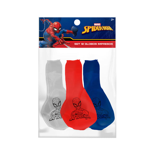Set 12 Globos Latex Impresion Spiderman