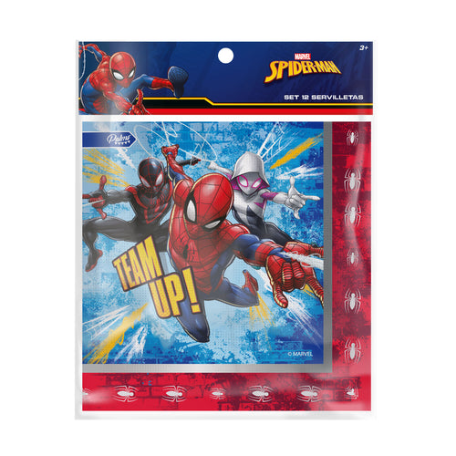 Set 12 Servilletas Spiderman