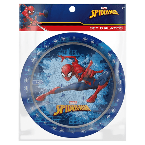 Set 6 Platos Spiderman