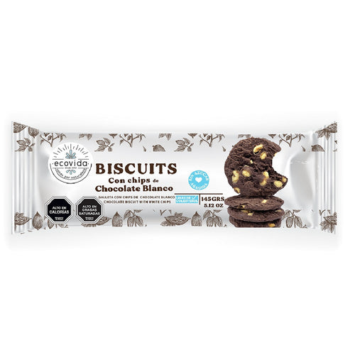 Galleta Sin Azúcar Con Chips Chocolate Blanco 145 Gr