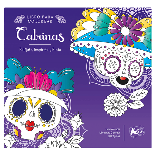 Libro Para Colorear Mandalas Catrinas 48 Paginas Art & Craft