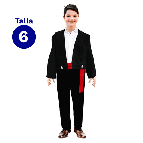 Traje Huaso Elegante T6 Negro 1 Unidad Fiestamania