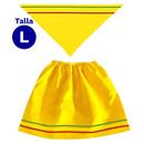 Traje Nortino Mujer Amarillo Talla L 1 Unidad Fiestamania