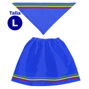 Traje Nortino Mujer Azul Talla L 1 Unidad Fiestamania