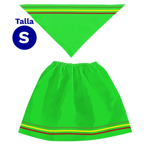 Traje Nortino Mujer Verde Talla S 1 Unidad Fiestamania