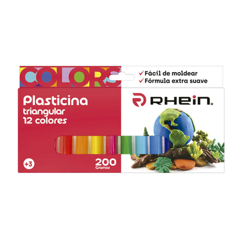 Plasticina Triangular 12 Colores