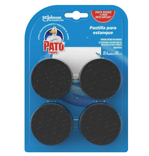 Desinfectante Wc Pastilla Azul 40 Gr 4 Un