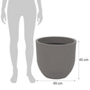 Macetero Laos De Plastico 49X44.5 Cm Gris