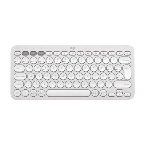 Teclado Inalámbrico Bluetooth Pebble 2 K380 Blanco Español