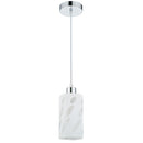 Lampara Colgante New Dallas Acero Blanco