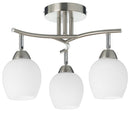 Lampara Techo New Bilbao 3 Luces Acero Gris