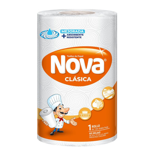 Toalla De Papel Clásica Doble Hoja 1 Rollo x 12 Mt