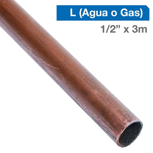 Cañeria L Cobre Gas/Agua 1/2"X3 M