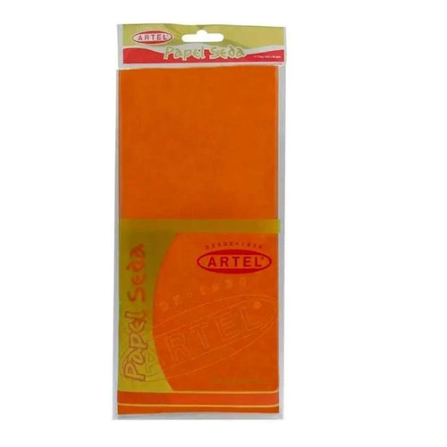 Papel Seda Volantín 50x66 Naranja 10 Pliegos