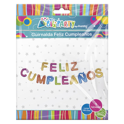 Guirnalda Feliz Cumpleaños Colores Big Party