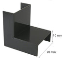 Accesorio Canaleta 20X10 Mm Cafe Angulo Interno, 2 Unidades