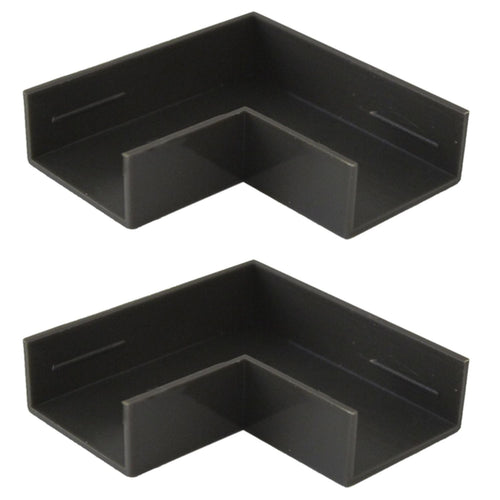 Accesorio Canaleta 20X10 Mm Cafe Angulo Plano, 2 Unidades