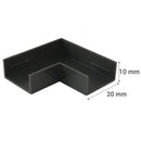 Accesorio Canaleta 20X10 Mm Cafe Angulo Plano, 2 Unidades