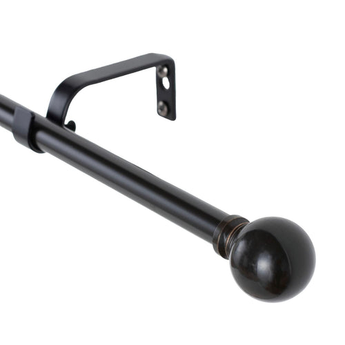 Set De Barra Simple 13/16 Mm Extensible 70-120Cm Bola Negro Envejecido