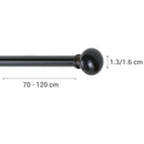 Set De Barra Simple 13/16 Mm Extensible 70-120Cm Bola Negro Envejecido