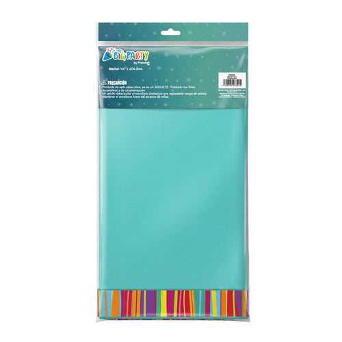 Mantel Aqua 137 X 274 Cm Big Party