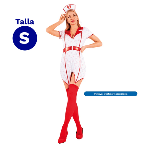 Traje Adulto Enfermera Talla S Fiestamania