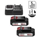 Kit 2 Baterias 2 Ah 20V + Cargardor Simple - Generacion Brushless