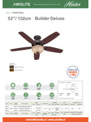 VENTILADOR DE TECHO HUNTER BUILDER