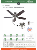VENTILADOR DE TECHO HUNTER BUILDER PLUS