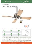 VENTILADOR DE TECHO HUNTER BAYPORT 42