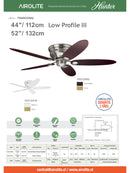VENTILADOR DE TECHO HUNTER LOW PROFILE