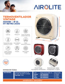 TERMOVENTILADOR VINTAGE NEGRO HT RETRO 2