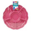 Bandeja Redonda Con Divisiones 31 Cm 3 Unidades Fucsia Big Party