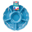 Bandeja Redonda Con Divisiones 31 Cm 3 Unidades Celeste Big Party