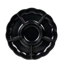 Bandeja Redonda Con Divisiones 31 Cm 3 Unidades Negro Big Party