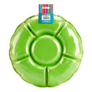 Bandeja Redonda Con Divisiones 31 Cm 3 Unidades Verde Big Party