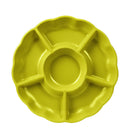 Bandeja Redonda Con Divisiones 31 Cm 3 Unidades Amarillo Big Party