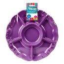 Bandeja Redonda Con Divisiones 31 Cm 3 Unidades Morado Big Party