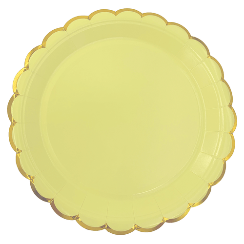 Plato Amarillo Pastel 17 Cm 6 Unidades Big Party