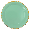 Plato Verde Pastel 17 Cm 6 Unidades Big Party