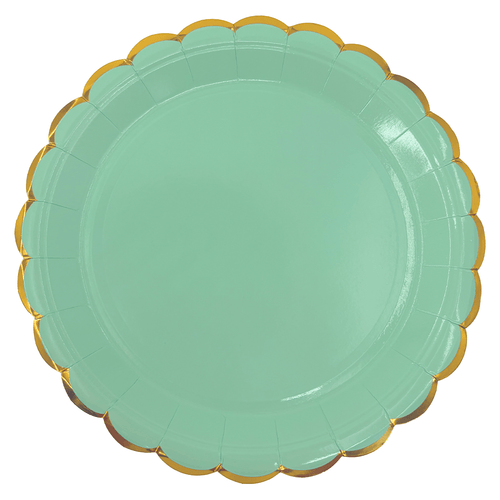 Plato Verde Pastel 17 Cm 6 Unidades Big Party