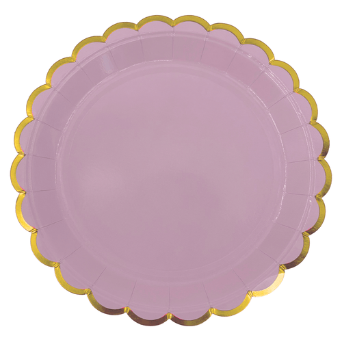 Plato Rosado Pastel 17 Cm 6 Unidades Big Party