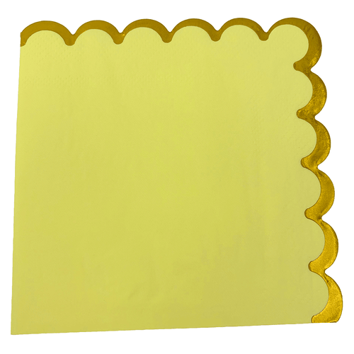 Servilleta Amarillo Pastel 25 X 5 Cm 6 Unidades Big Party